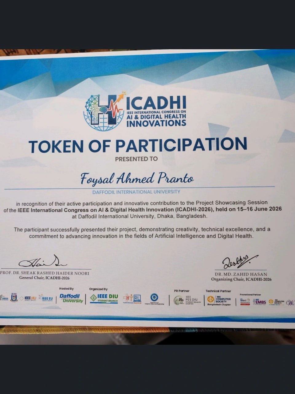Finalist — ICADHI-2026 Final Round (IEEE)
