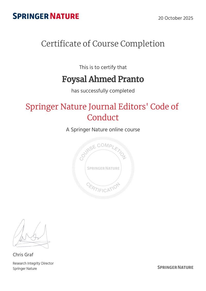 Springer Nature Journal Editors' Code of Conduct