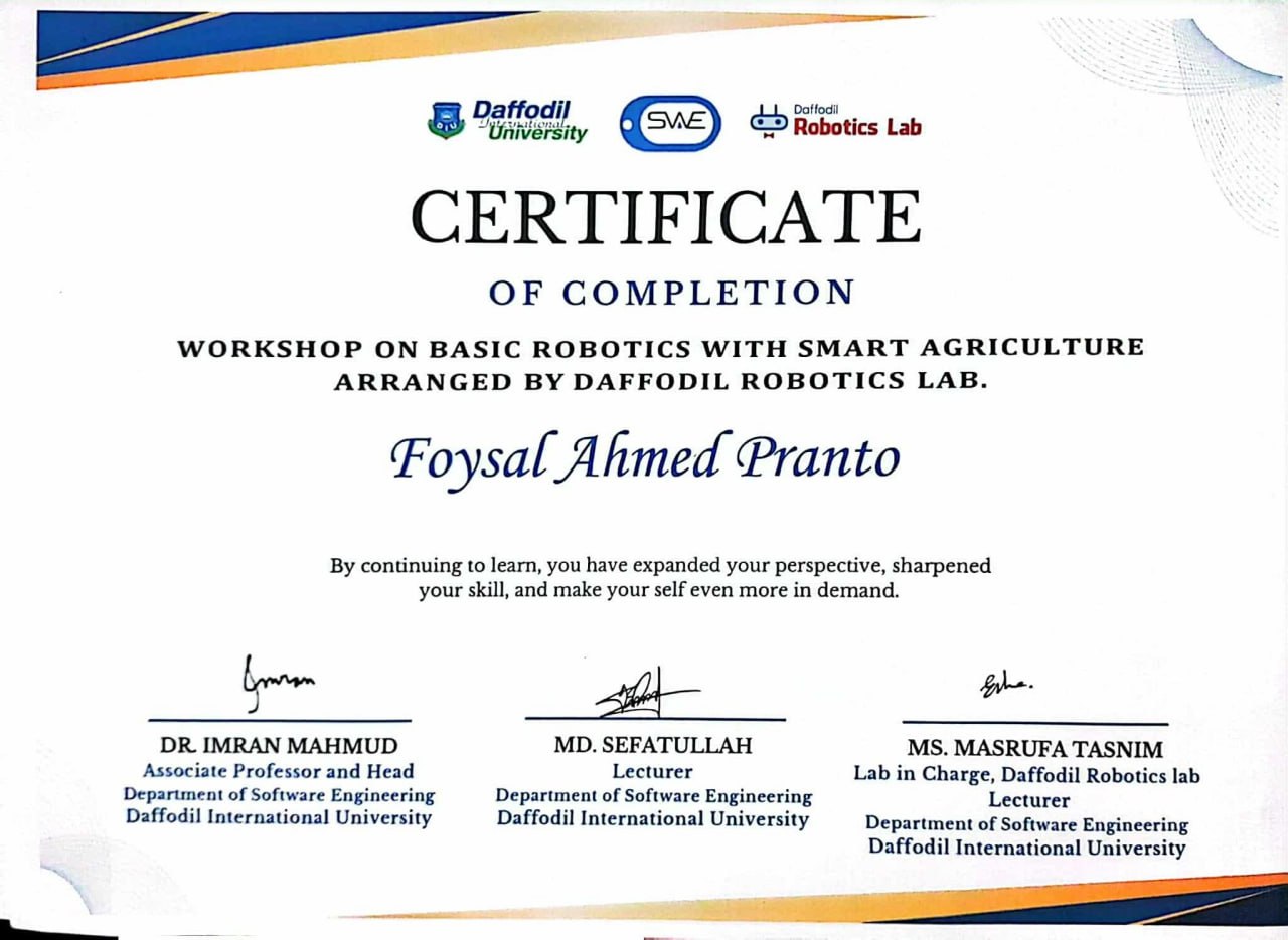 Workshop on Basic Robotics with Smart Agriculture